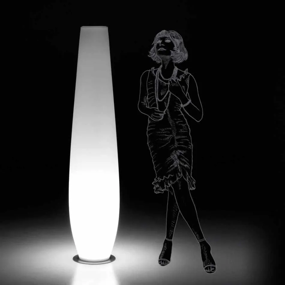 Outdoor Luminous Vase with LED Light in Polyethylene Made in Italy - Nadai Viadurini