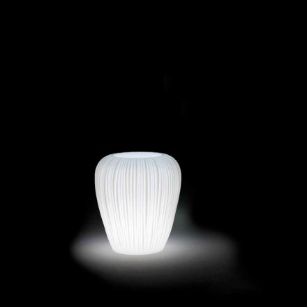 Modern Design Luminous Outdoor Vase in Polyethylene, 2 Pieces - Skin by Myyour Viadurini