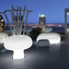 Outdoor Luminous Vase in Polyethylene with LED Light Made in Italy - Boba Viadurini