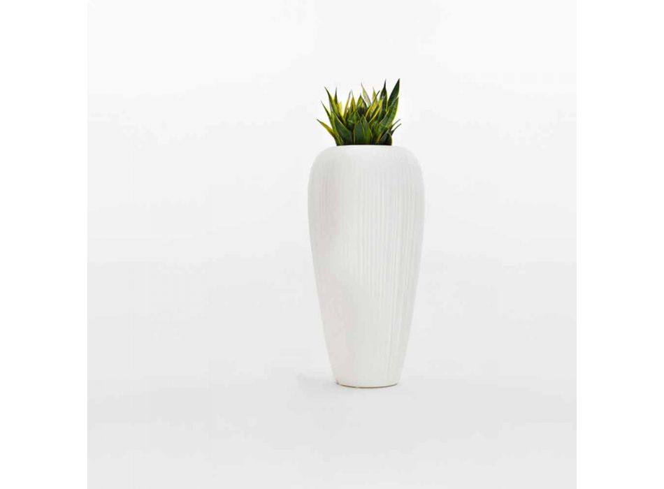 Bright Outdoor Vase in Modern Design Polyethylene - Skin by Myyour Viadurini