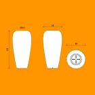 Bright Outdoor Vase in Modern Design Polyethylene - Skin by Myyour Viadurini