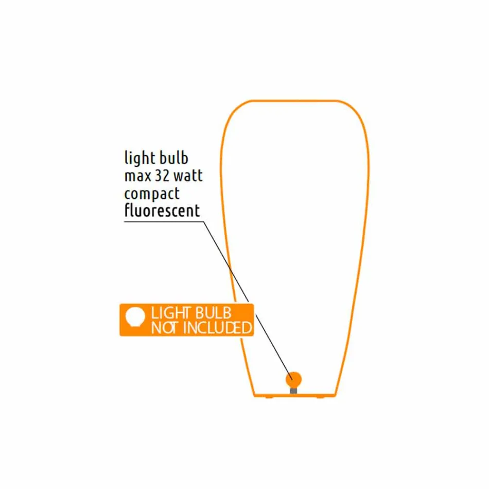 Bright Outdoor Vase in Modern Design Polyethylene - Skin by Myyour Viadurini