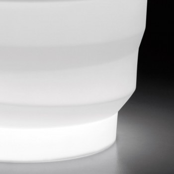 Bright Polyethylene Garden Vase with LED Made in Italy - Poldo