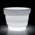 Bright Polyethylene Garden Vase with LED Made in Italy - Poldo