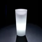 Tall Indoor Illuminated Vase in Pearl Polyethylene Made in Italy - Devid Viadurini
