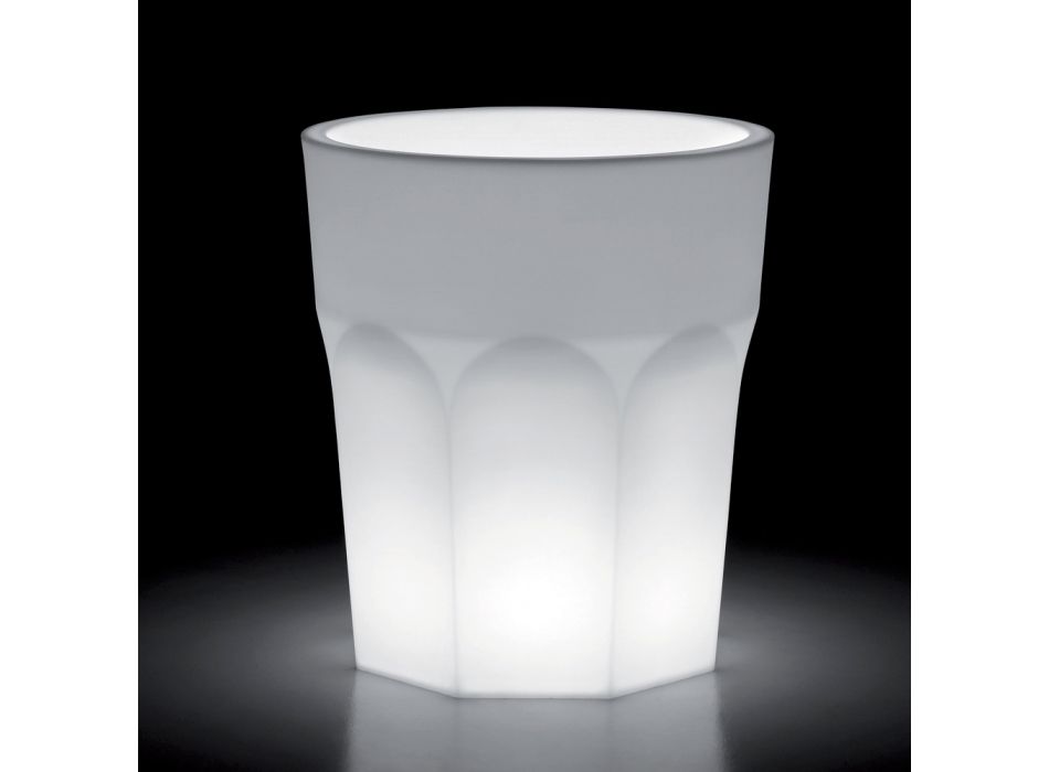 Decorative Luminous Vase in Polyethylene with LED Light Made in Italy - Pucca Viadurini