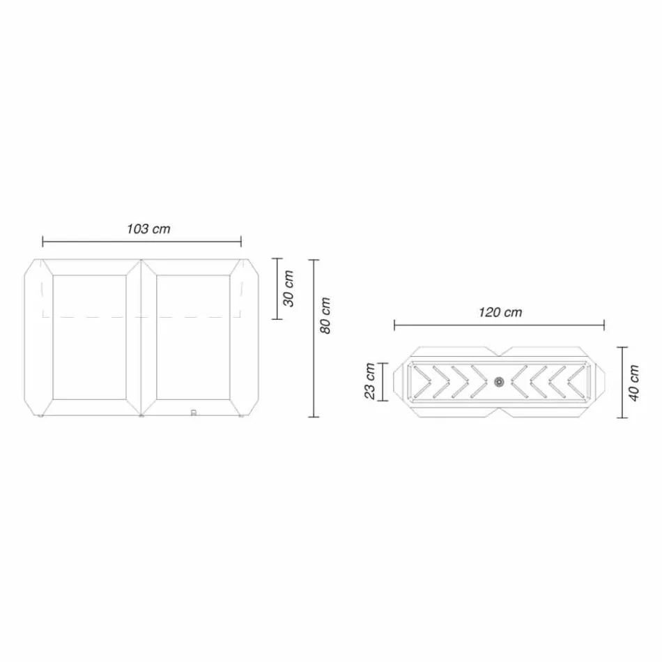 Luminous Vase in Plastic for Outdoor or Indoor, 3 Dimensions - Gem by Myyour Viadurini