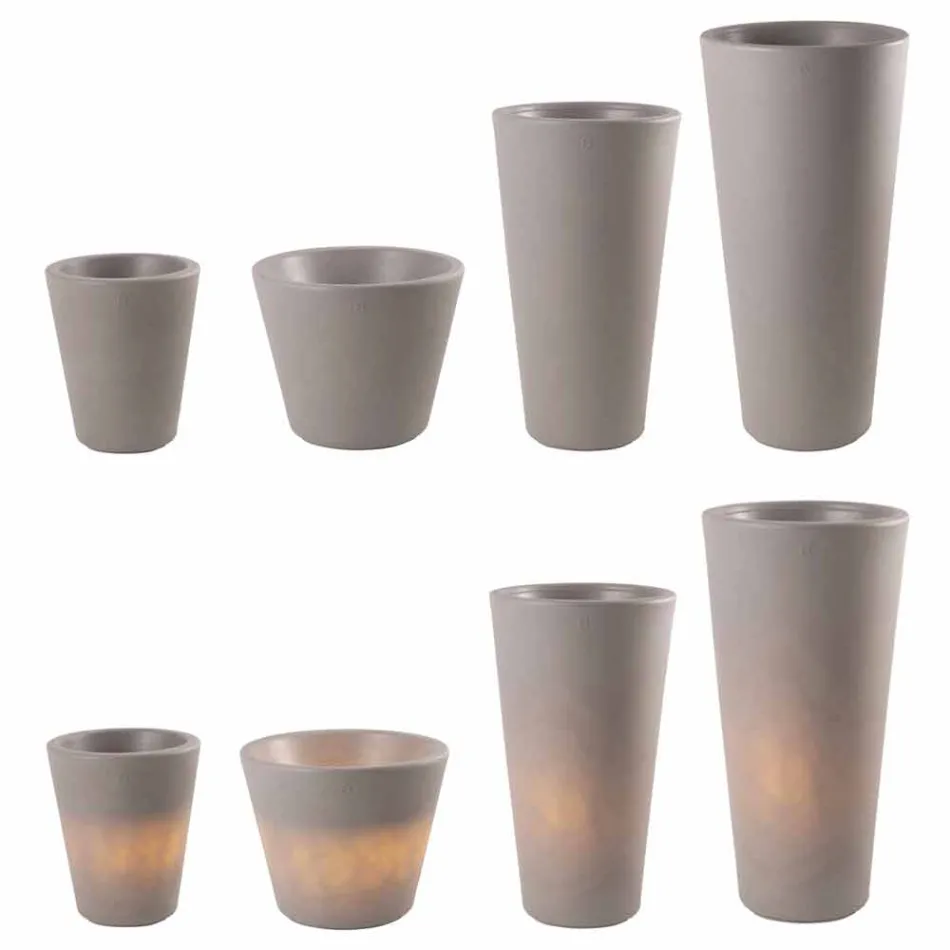 Luminous vase for exteriors and interiors, colorful design in 3 dimensions - Vasostar Viadurini