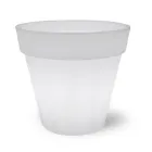 Luminous Vase for Outdoor in White Polyethylene Made in Italy - Taralla Viadurini