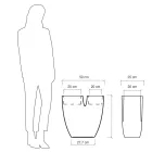 Modern Colored Garden Vase in Polyethylene Made in Italy - Flowes Viadurini