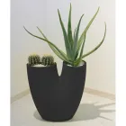 Modern Colored Garden Vase in Polyethylene Made in Italy - Flowes Viadurini