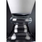 Modern Indoor Vase in White and Transparent Glass Made in Italy - Romantic Viadurini