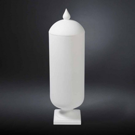 Modern Handmade White Ceramic Vase Made in Italy - Chantal Viadurini