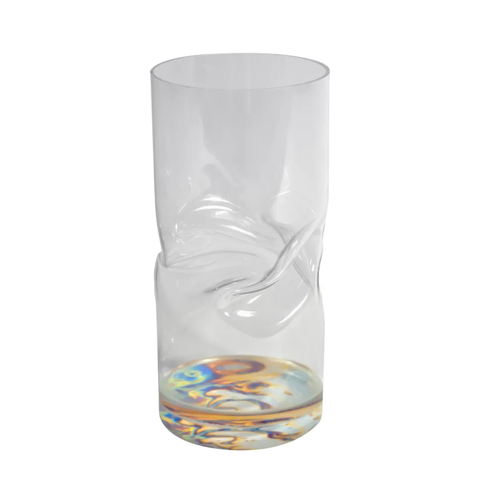 Modern Twisted Acrylic Crystal Vase Various Finishes - Cigarette Viadurini