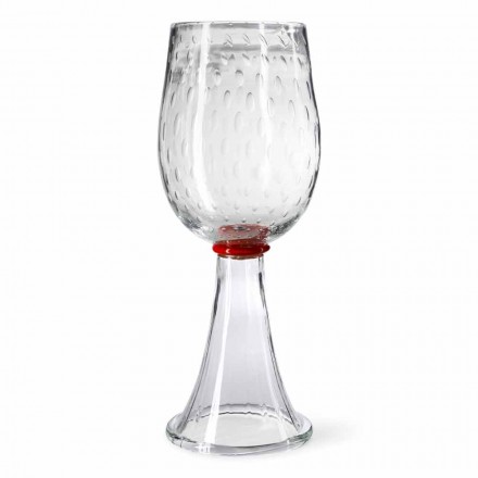 Modern Transparent Blown Murano Glass Vase Made in Italy - Copernicus Viadurini