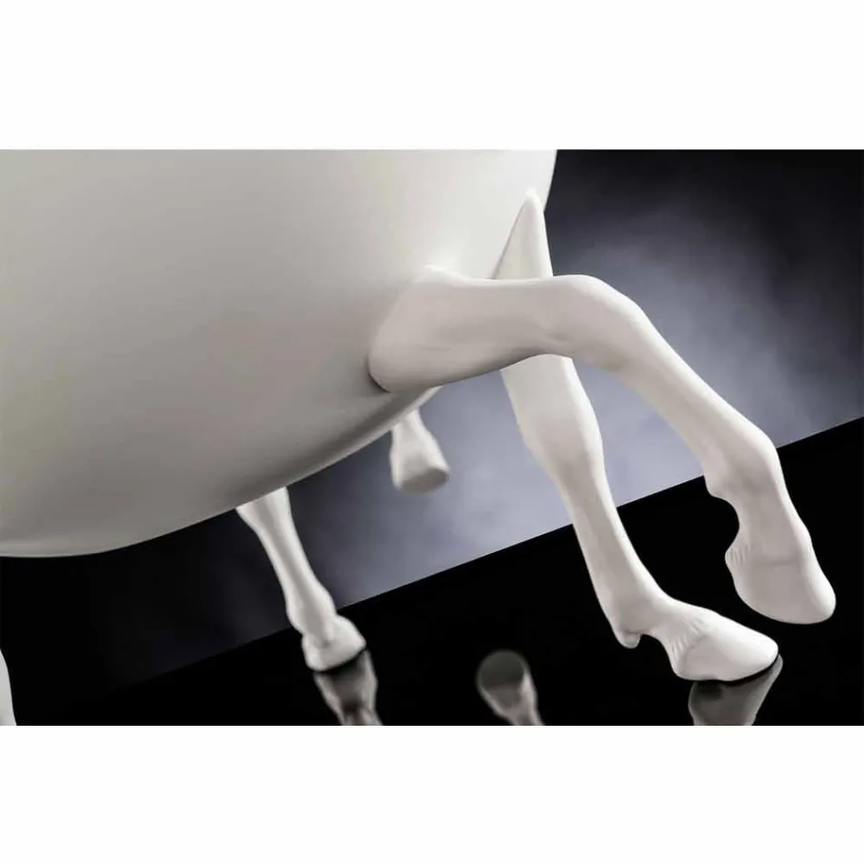 Indoor Ornamental Vase in White Ceramic or 24k Gold Made in Italy - Jacky Viadurini