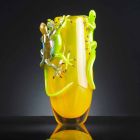 Colored Glass Ornamental Vase Handcrafted in Italy - Geco Viadurini