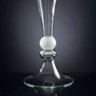Transparent Glass Ornamental Vase with White Sphere Made in Italy - Vanissa Viadurini
