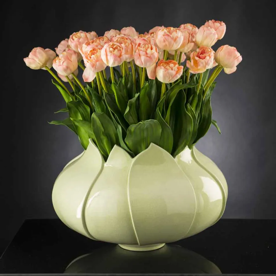 Modern Ornamental Vase in Colored Ceramic Handmade in Italy - Onyx Viadurini