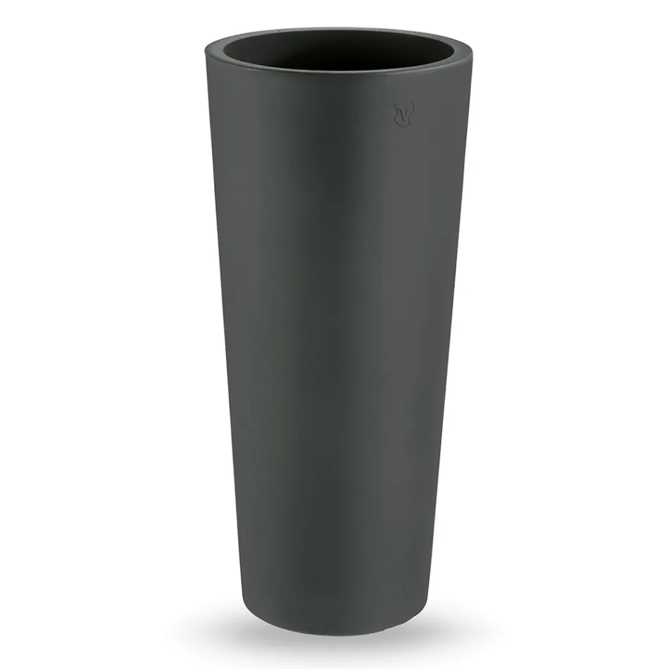 Round Outdoor Vase in Colored Polyethylene Made in Italy - Nippon Viadurini