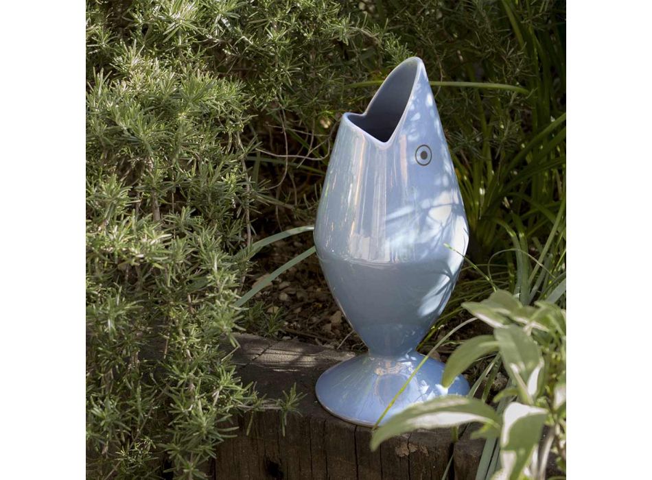 Ceramic Flower Vase Handcrafted in Italy - Tuna