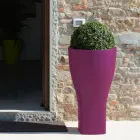 Round Colored Garden Pot in Polyethylene Made in Italy - Tremont Viadurini