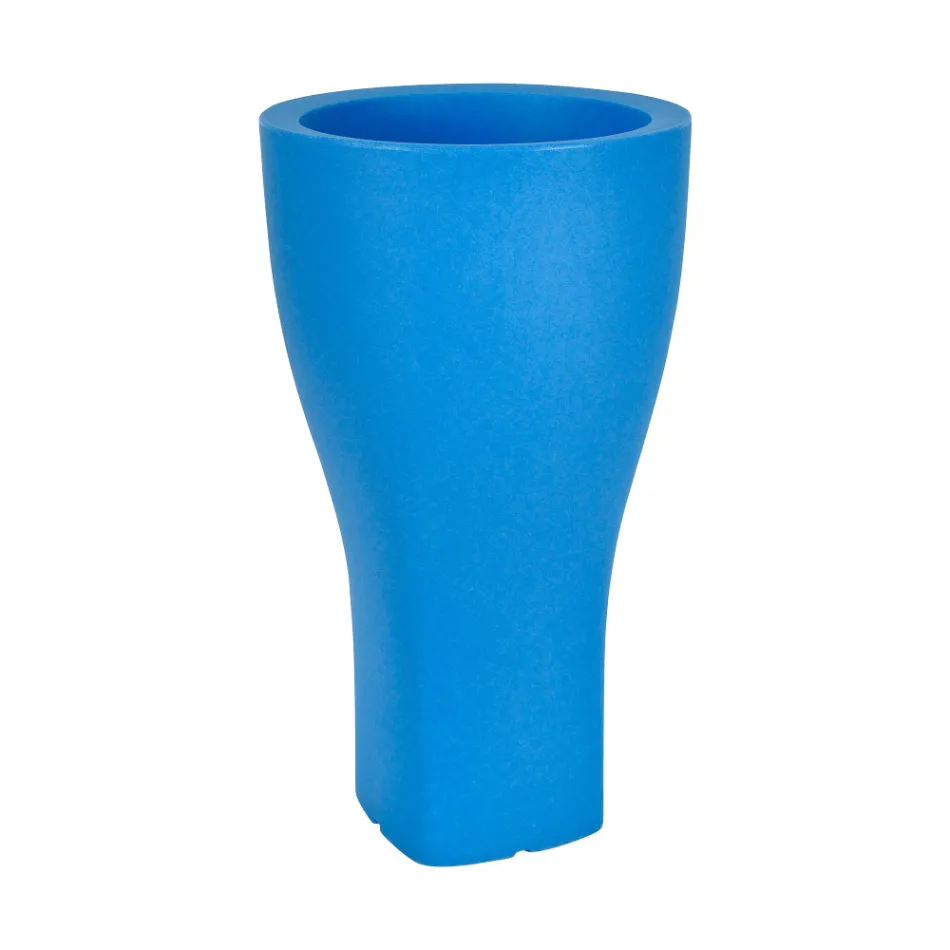 Round Colored Garden Pot in Polyethylene Made in Italy - Tremont Viadurini