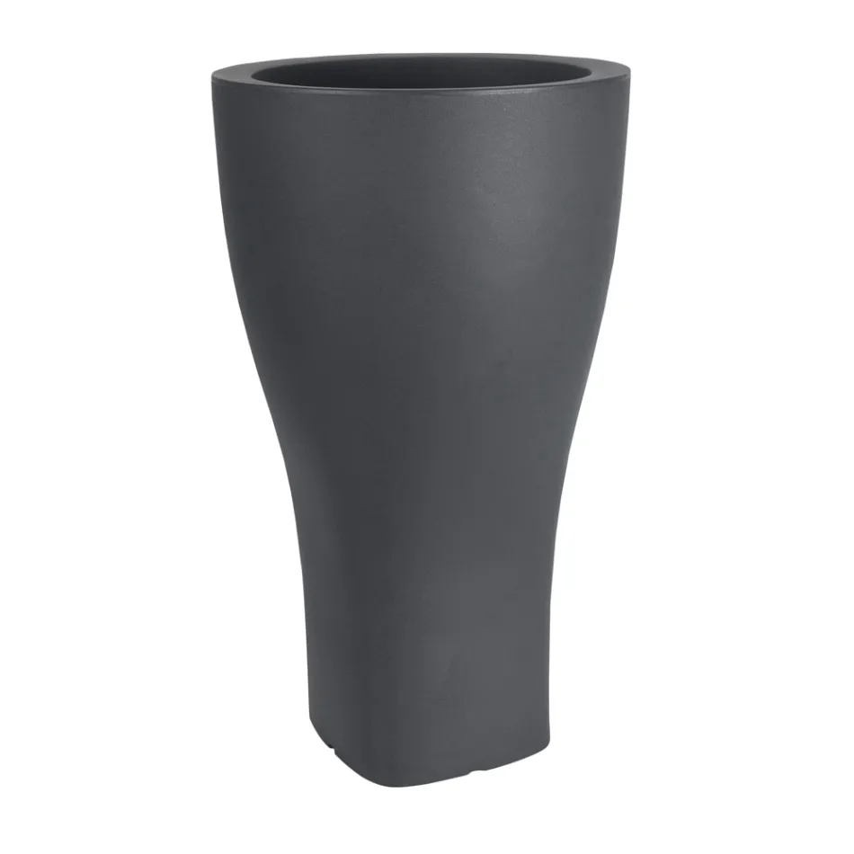 Round Colored Garden Pot in Polyethylene Made in Italy - Tremont Viadurini