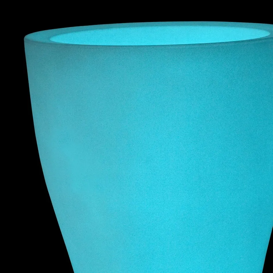 Round Colored Garden Pot in Polyethylene Made in Italy - Tremont Viadurini