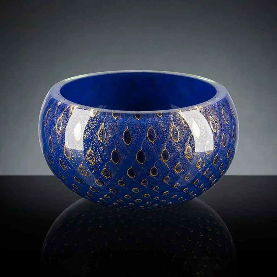 Round Indoor Vase in Colored Murano Glass Made in Italy - Asper Viadurini