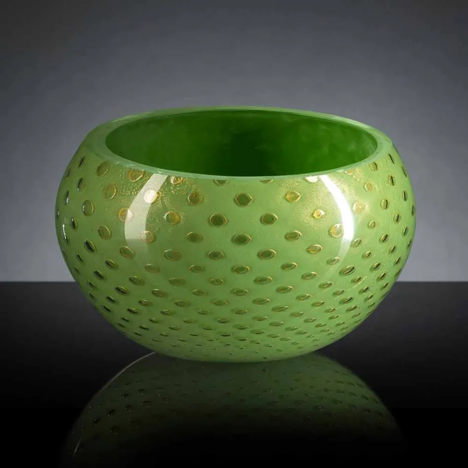 Round Indoor Vase in Colored Murano Glass Made in Italy - Asper Viadurini