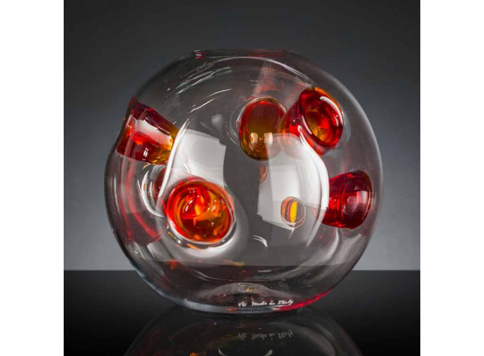 Round Indoor Vase in Blown Murano Glass Made in Italy - Kimo Viadurini