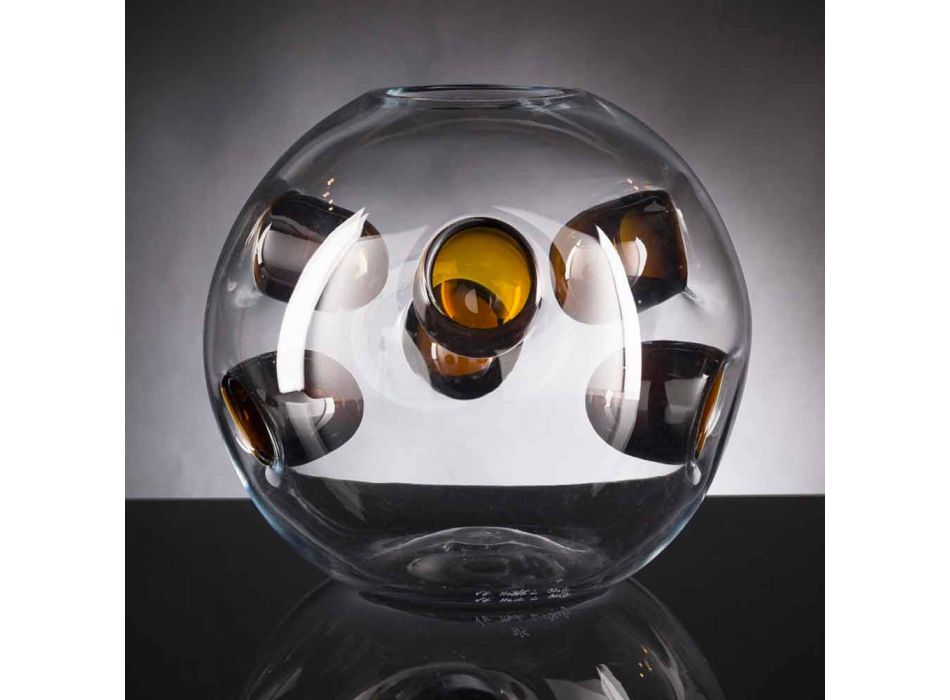 Round Indoor Vase in Blown Murano Glass Made in Italy - Kimo Viadurini