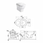 White Ceramic Hanging Vase in Classic Style, Made in Italy - Nausica Viadurini