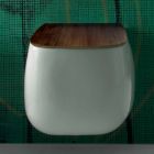 Modern design white ceramic suspended vase Gaiola, made in Italy Viadurini