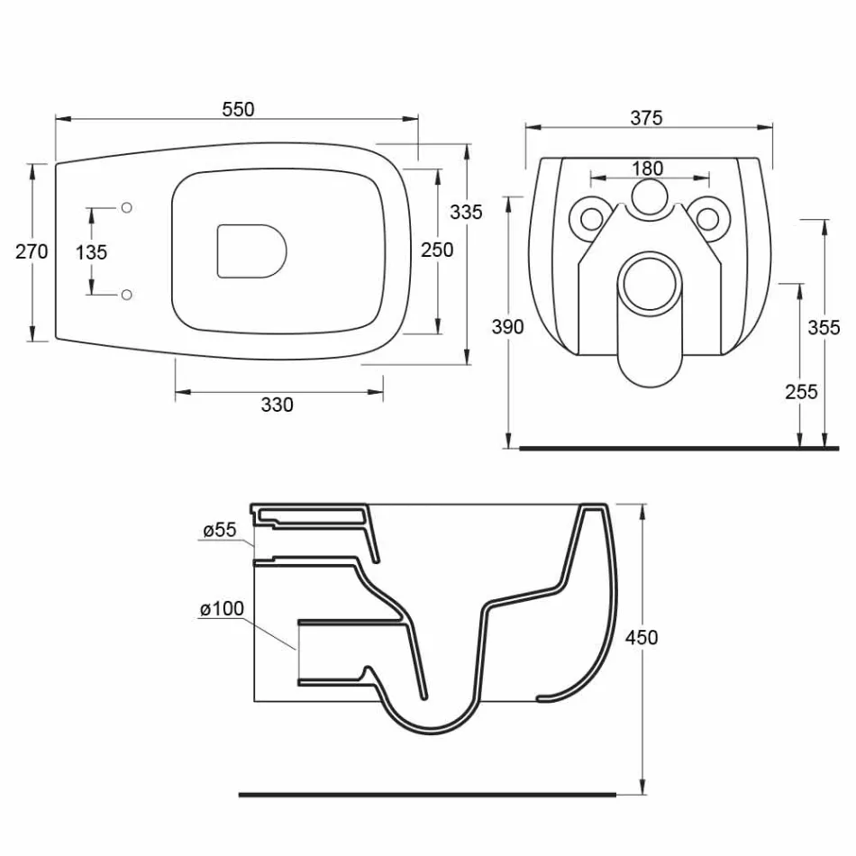 Modern design white ceramic suspended vase Gaiola, made in Italy Viadurini