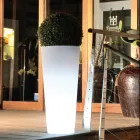 Round Fluo Colored Garden Vase with Light Made in Italy - Avanas Viadurini