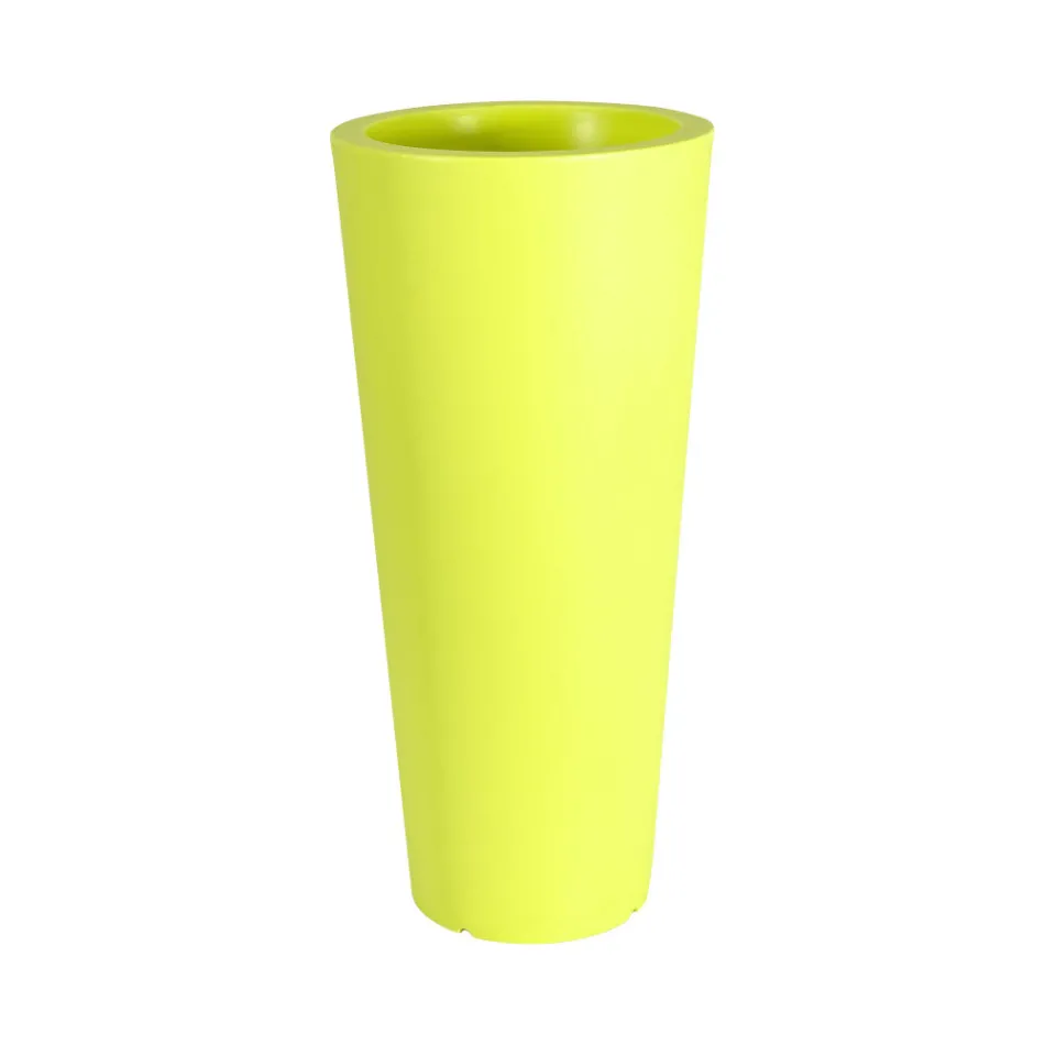 Round Fluo Colored Garden Vase with Light Made in Italy - Avanas Viadurini
