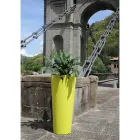 Round Fluo Colored Garden Vase with Light Made in Italy - Avanas Viadurini