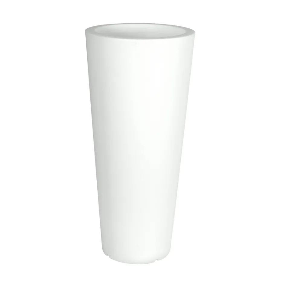 Round Fluo Colored Garden Vase with Light Made in Italy - Avanas Viadurini