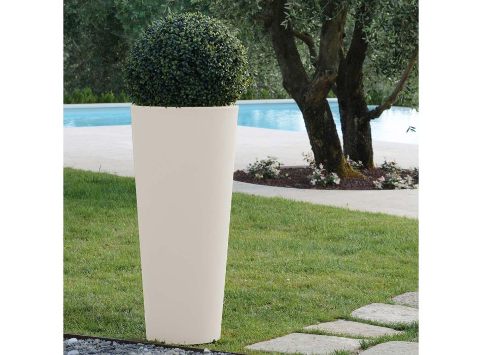 Round Fluo Colored Garden Vase with Light Made in Italy - Avanas Viadurini