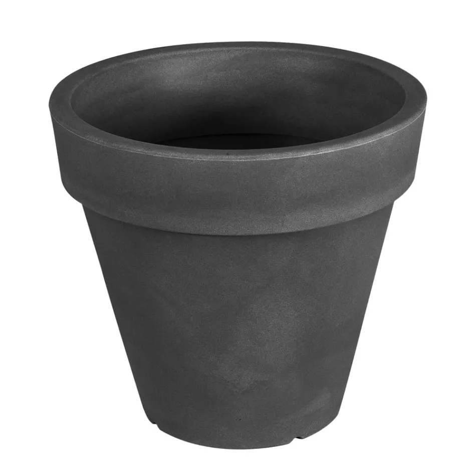 Round Colored Garden Vase or with Lighting Made in Italy - Avanas Viadurini