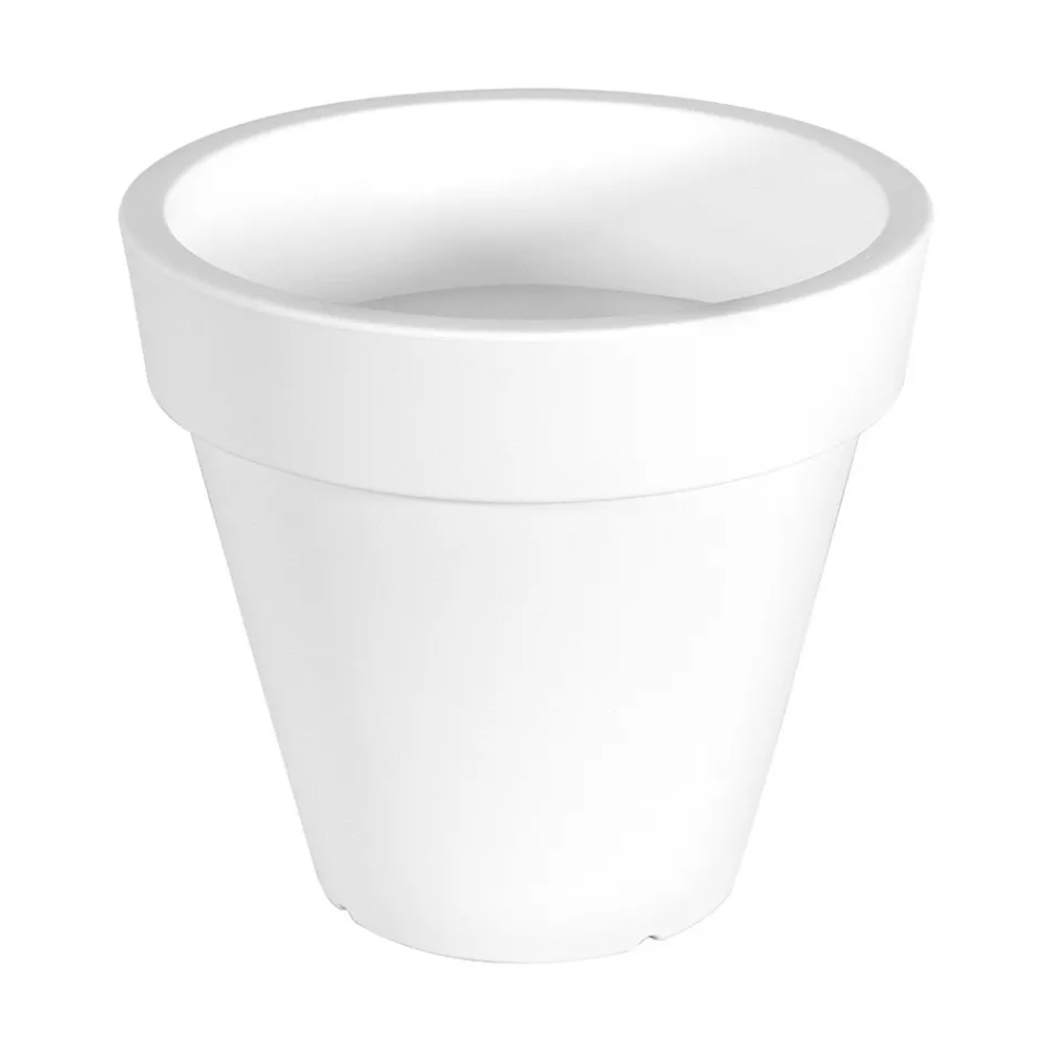 Round Colored Garden Vase or with Lighting Made in Italy - Avanas Viadurini