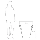 Round Colored Garden Vase or with Lighting Made in Italy - Avanas Viadurini