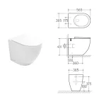 Aralia White Ceramic Floor-Mounted Cyclonic Toilet with Soft-Close Seat Viadurini
