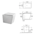 Floor-mounted toilet with soft-close ceramic seat and modern design - Giunco Viadurini