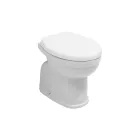 Modern White Ceramic Floor-Standing Toilet with Polyester Seat - Silica Viadurini