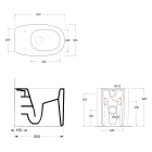 Floor-standing ceramic toilet bowl in various colors, made in Italy - Girl Viadurini