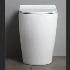 Oleander Ceramic Toilet with Slide-Out Flush and Soft-Close Seat Viadurini