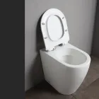 Oleander Ceramic Toilet with Slide-Out Flush and Soft-Close Seat Viadurini